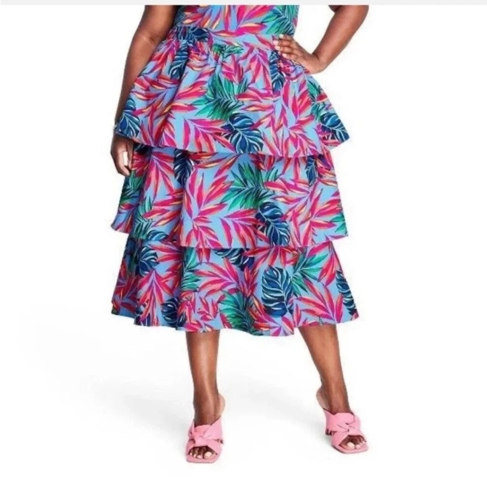 Tabitha Brown for Target Tropical Skirt Midi Summer size XL New with tags
